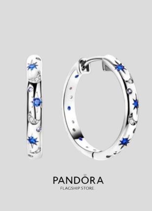 Сережки срібло оригінальні стильні кільця silver_pandora