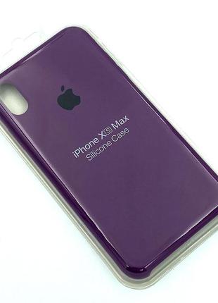 Силіконовий чохол із мікрофіброю всередині iphone xs max silicon case #45 grape