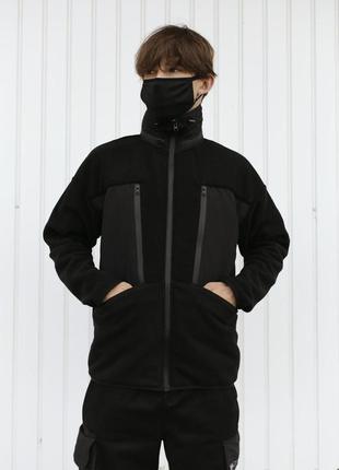 Мужской зиппер флис, стелс