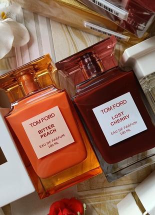 Хит! 🍒 1 мл lost cherry soleil blanc bitter peach tom ford original 🍒 парфюми духи парфумована вода распив затест отливант унісекс2 фото