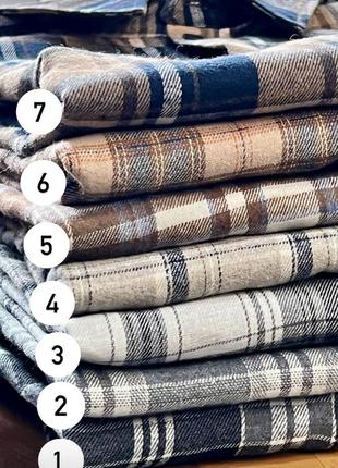 Чоловіча сорочка у клітинку, 7 кольорів