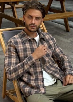 Чоловіча сорочка у клітинку, 7 кольорів