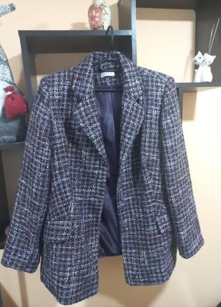 Твидовый пиджак шерсть