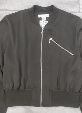 Бомбер, женская курточка, темно-зеленого цвета "h&m"