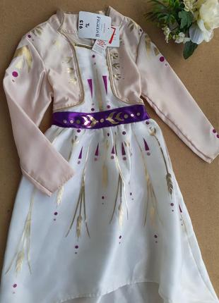 Карнавальное платье на 5-6 лет анная ледяное сердце десней1 фото