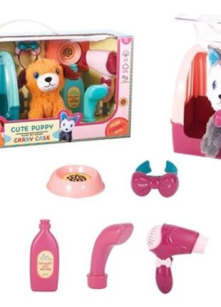 Песик dr5077 м'як.з переноскою та набором 2в.18*11*15,5