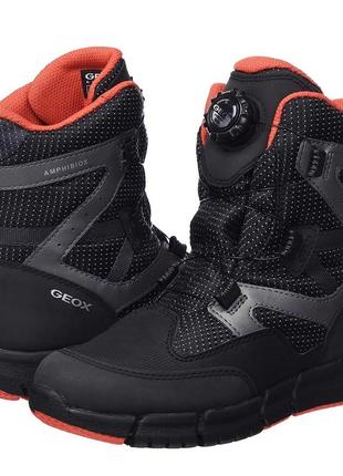 Зимові черевики geox flexyper  black/orange р . 30., 37
