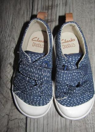 Clarks doodles текстильные кеды р. 20,5 -12,5 см