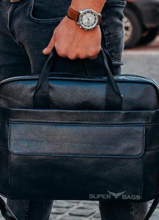 Кожаная мужская деловая сумка-портфель для документов sk n543656 фото