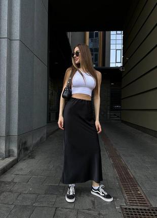 Атласна шовкова сатинова максі міді спідниця в стилі zara атласная шелковая сатиновая макси миди юбка в стиле zara