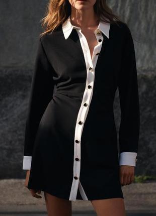 Коротка крепова сукня zara