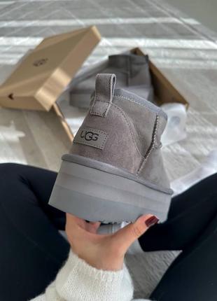 Уггі ugg ultra mini platform grey 10