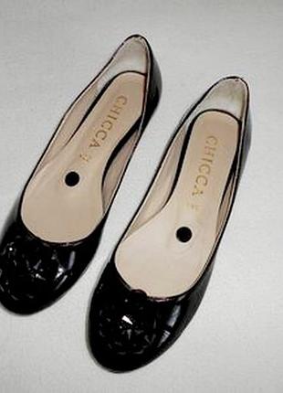 Лакові шкіра вишукані балетки, італія