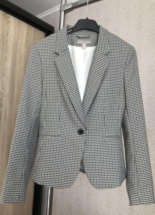Пиджак в гусиную лапку h&m