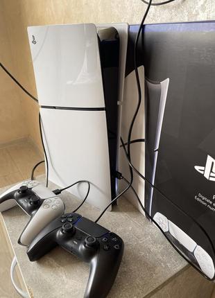 Sony playstation slim 5 + dualsense (чорний) на гарантії рік до 17.07.25