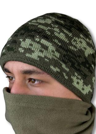 Шапка всу пиксель с флисом