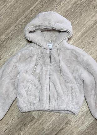 Куртка из экомеха тедди шуба bershka шубка