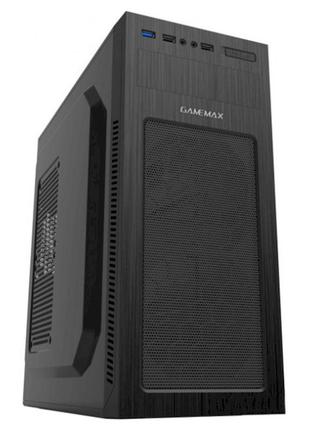 Корпус пк gamemax mt520-500w midi-tower atx з блоком живлення 500вт чорний