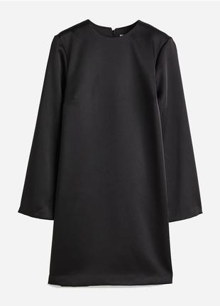 Брендовое  атласное платье h&m этикетка
