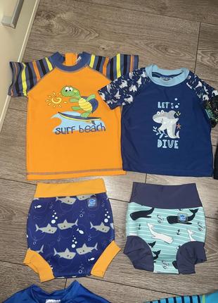 Купальные футболки и неопреновые трусики на мальчика 9 до 18 месяцев2 фото