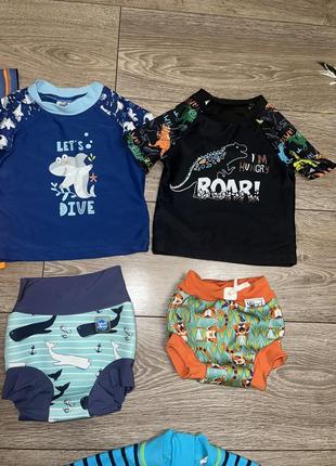 Купальные футболки и неопреновые трусики на мальчика 9 до 18 месяцев3 фото