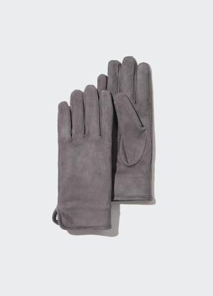 Жіночі рукавички зі штучної замші heattech uniqlo