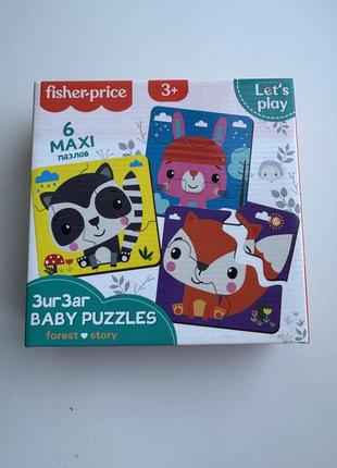 Пазлы fisher price для детей 3+