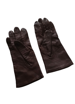 Перчатки коричневые 100% кожа3 фото