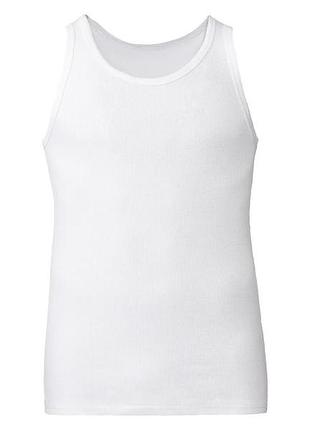 Чоловіча майка в рубчик, розмір 4xl, колір білий