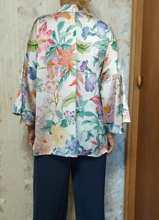 Роскошная блуза zara, рубашка в бельевом стиле, уличная пижама🌺2 фото
