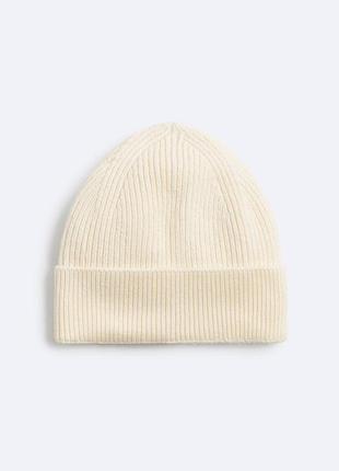 Бавовняна шапка в рубчик zara