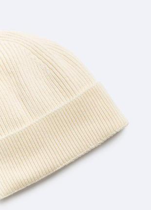 Бавовняна шапка в рубчик zara