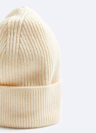 Бавовняна шапка в рубчик zara