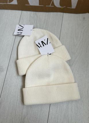 Бавовняна шапка в рубчик zara
