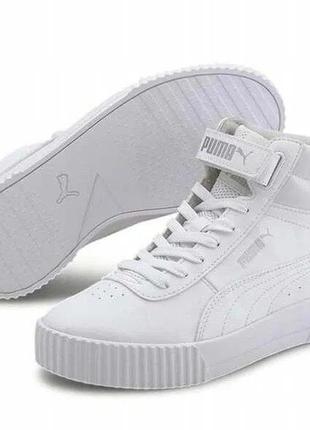 Puma женские утепленные хайтопы высокие кроссовки carina white