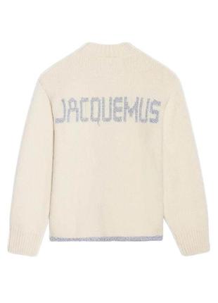 Светр no brand la maille pavane sweater silver logo white s