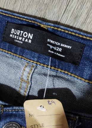 Мужские джинсы / burton menswear london / штаны / синие джинсы / мужская одежда / чоловічий одяг /2 фото