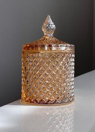 Скляна цукорниця з кришкою, 300 мл