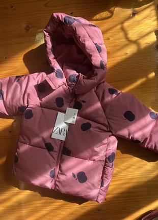 Куртка пуховик zara пальто розмір  2-3 3-4 4-5