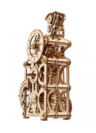 Деревянный механический 3d конструктор ugears часы-двигатель (70217)