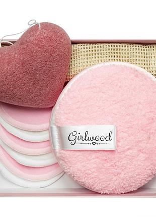 Набор спонжей для умывания и демакияжа “дотик чистоты” girlwood
