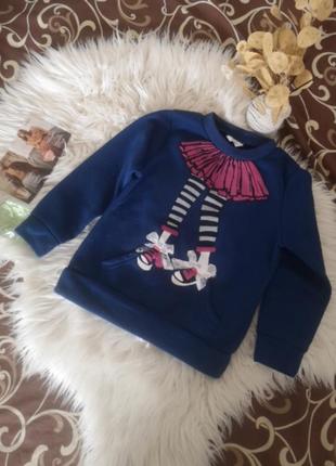 Теплый свитшот на 5 лет 110 см на девочку тепла кофта кофточка кофточка утепленная