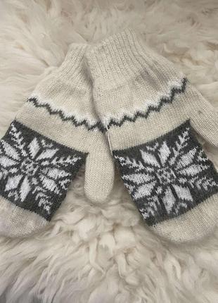 Варежки, женские ангора