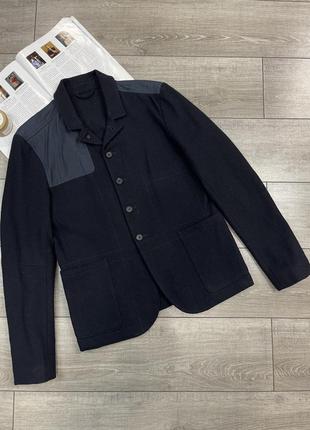 Фирменный шерстяной пиджак блейзер allsaints combine blazer
