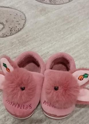 Домашние теплые тапочки на девочку