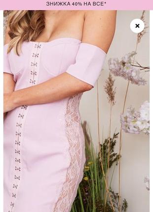 Платье мини plt бюстье с прозрачной вставкой сбоку