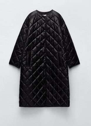 Стеганое пальто zara