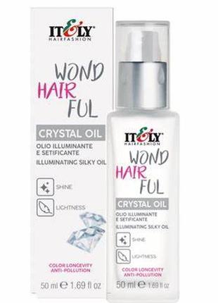 Уценка масло для придания блеска и шелковистости для волос wondhairful crystal oil 50 мл