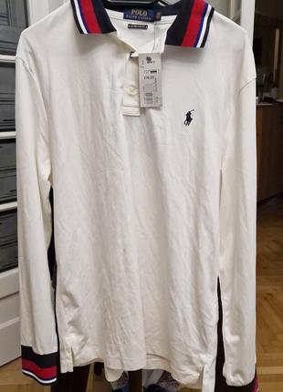 Polo ralph lauren з довгим рукавом, розмір l, котон 100%