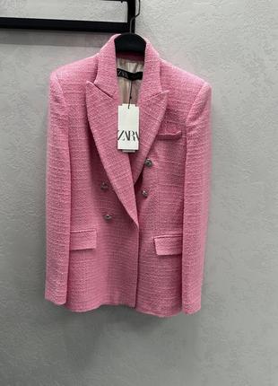 Твидовый пиджак zara